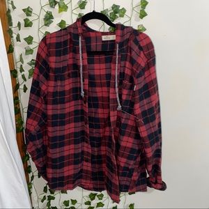 Hollister plaid hood (boyfriend fit)